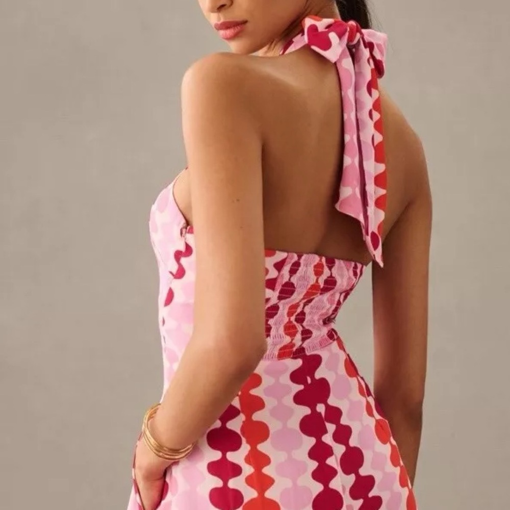 *New* Anthropologie Hutch Bright Halter Romper, size 2 - Picture 2 of 9